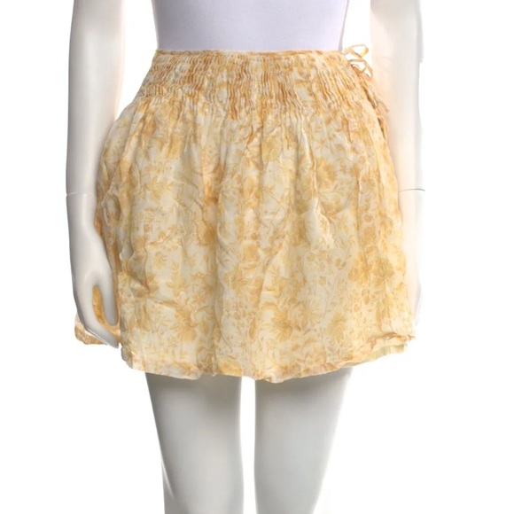 Loeffler Randall Yellow Floral Skirt - Picture 1 of 4